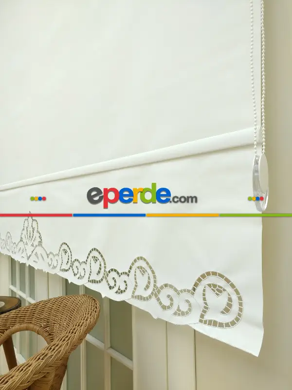 Salon Stor - Nakış İşlemeli Stor Perde 33 Farklı Renk Seçeneği- Gri-füme-antrasit-beyaz-krem-ekru-çok Renkli