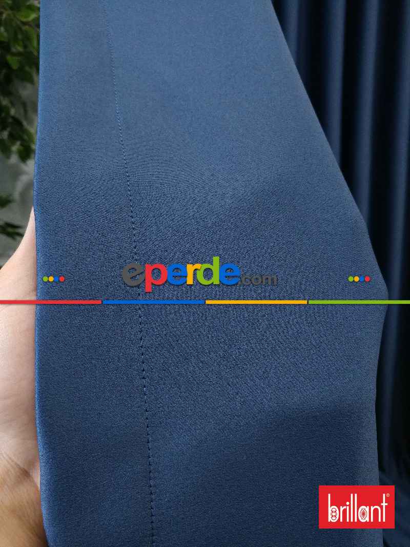 Brillant Karartma Blackout %98 Koyu Mavi Renk Fon Perde- Mavi Koyu