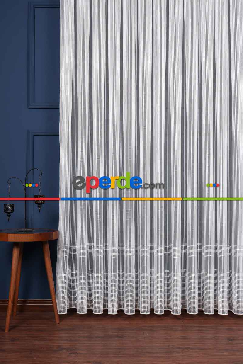 Salon Tül - Sementa Düz Tül Perde - Ekru