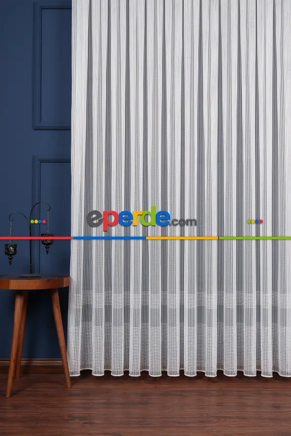 Sementa Düz Tül Perde - Ekru