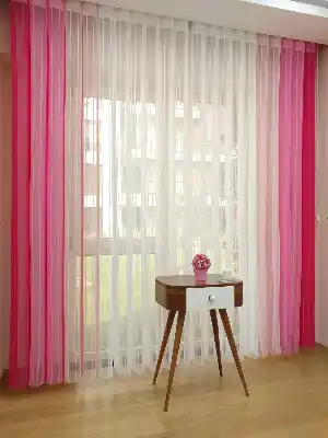 1. Kalite Çizgili Tül Dikey Zebra Perde - Ft-20 Fuşya , Ft-19 Pembe ,ft-05 Pudra , Ft-02 Ekru- Pembe-krem Açık-fuşya