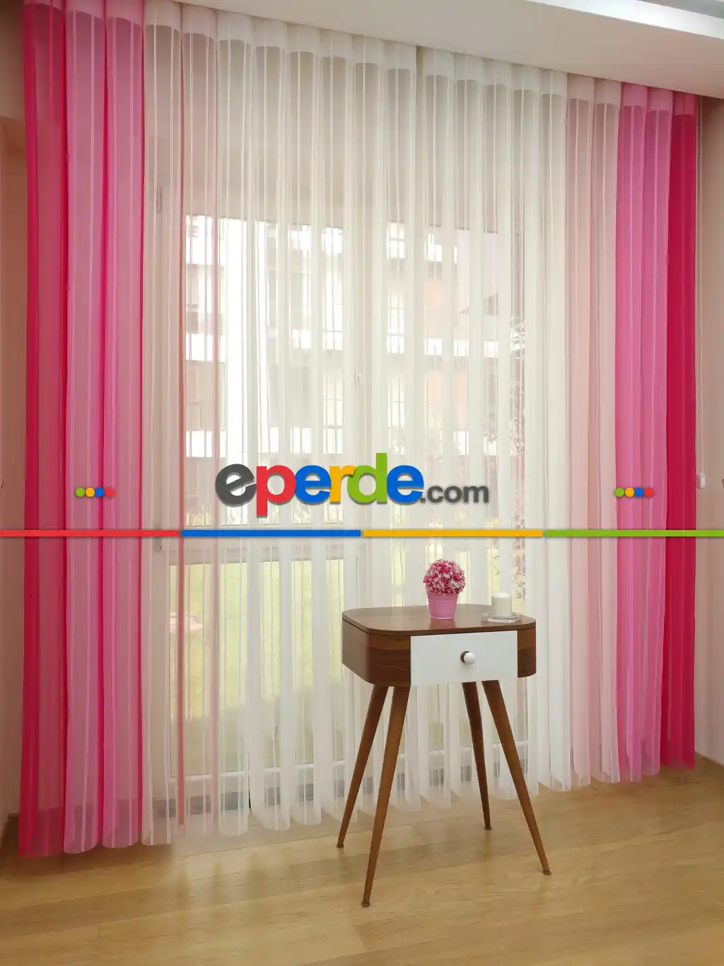 1. Kalite Çizgili Tül Dikey Zebra Perde - Ft-20 Fuşya , Ft-19 Pembe ,ft-05 Pudra , Ft-02 Ekru- Pembe-krem Açık-fuşya