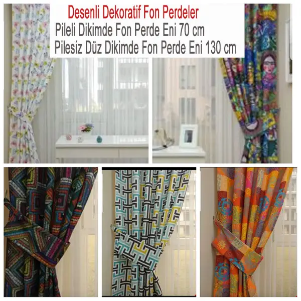 Patchwork Desenli Fon Perde Evm641 Kumaşı Kalındır Duck Bezi Değildir- Lacivert-Yeşil-Kırmızı-Beyaz