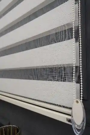 Krem-bej Yüksek Kaliteli Keten Zebra