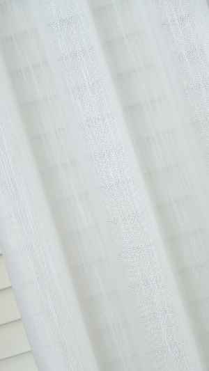 Ekru Bambu Keten Tül Perde, Daha Gramajlı, Ütü İstemez, Premium Seri, Kurşunlu Etek