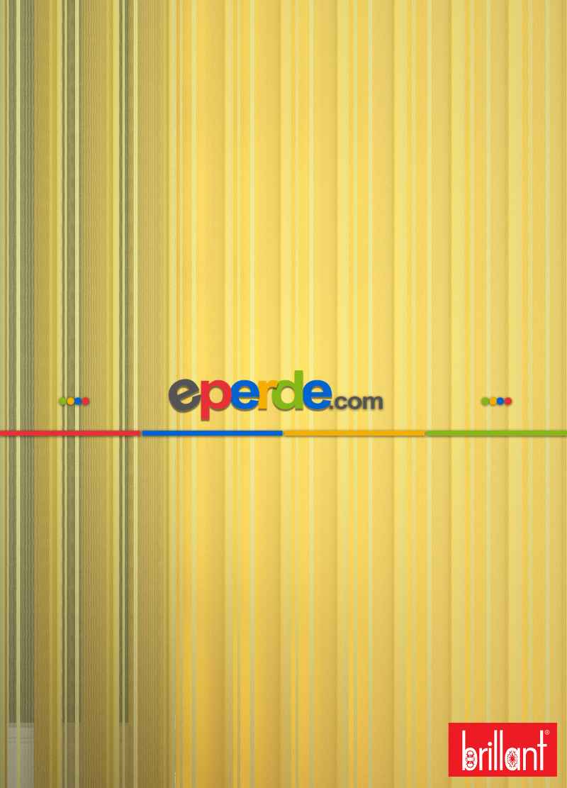 Brillant Akıllı Tül Perde Sarı Renkli Tül Dikey Zebra Perde Düz 1. Kalite