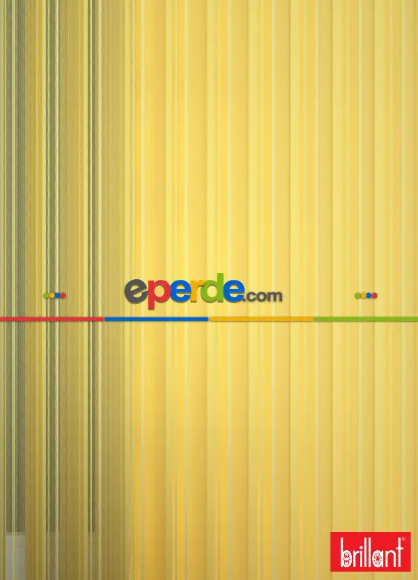 Brillant Akıllı Tül Perde Sarı Renkli Tül Dikey Zebra Perde Düz 1. Kalite