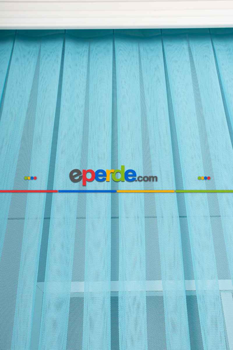 Yatak Odası - Turkuaz Grek Tül Perde Petek Zemin