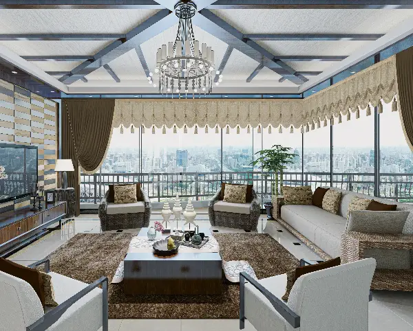 Drape Dar Bant Etek Ucu Şelale Krem Altın Simli