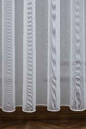 S Pile Düz Tül Perde- Ekru