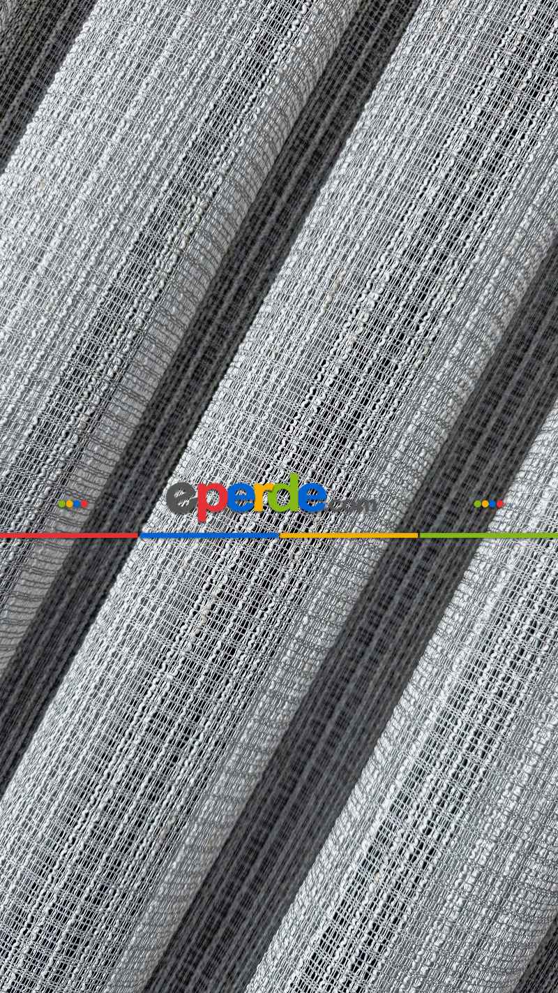 Açık Gri Özel Dokuma, Özel İplik Keten Düz Tül Perde - Ağır Gramajlı Premium