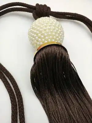 Fon Bağı Braçol Kahverengi İncili- Kahverengi