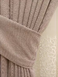 Pudra Düz Fon Perde ( Dökümlü Fon )- Pembe Pudra Pembe-pudra