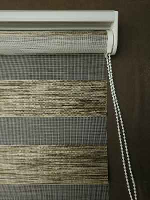 Zebra Perde - Bambu Düz Zebra Perde - Kahve Açık