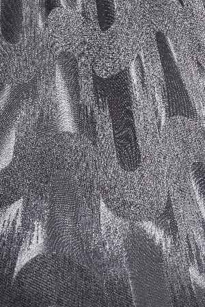 Avantgarde Antrasit Dalgalar Desenli– Modern Jakar Dokuma Fon Perde