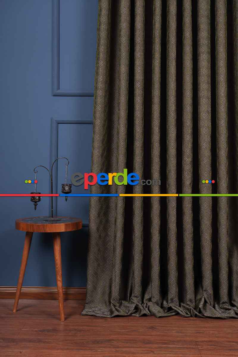 Yatak Odası Fon Perde - S Pile Dökümlü Jakar Dokuma Fon Perde