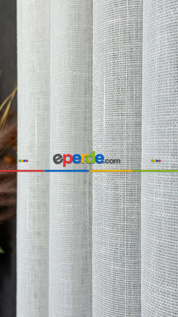 Yatak Odası - Natural Keten Tül Birinci Kalite İplikten Özel Üretilmiştir