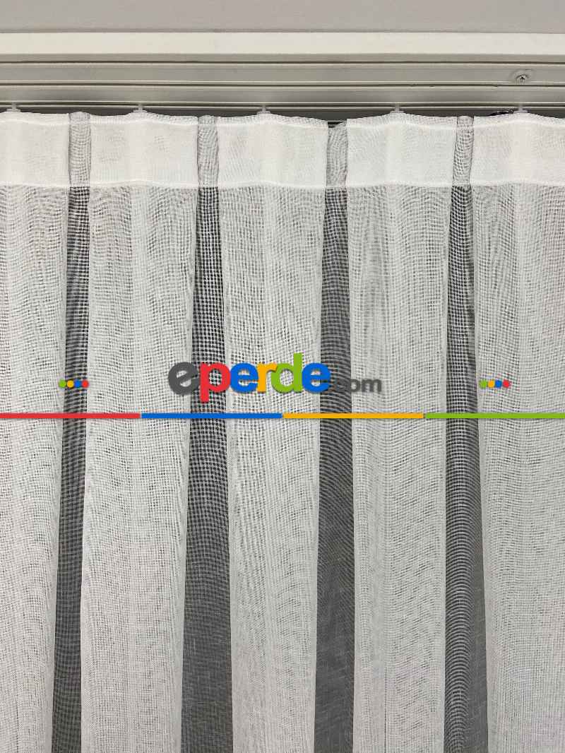 Mutfak - Natural Keten Tül Birinci Kalite İplikten Özel Üretilmiştir Ütü İstemez