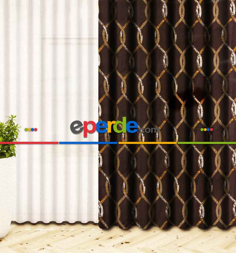 Taç Dikey Zincir Fon Pano Perde 70cm X 290cm 