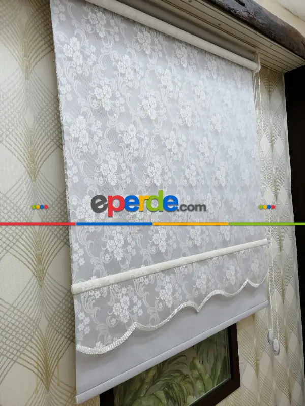 Çifli Sistem Tül Ve Stor Perde Bdz ( 818 )- Beyaz