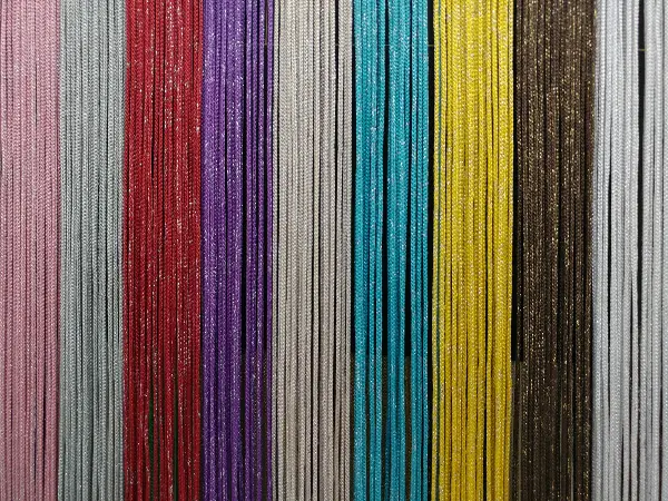 Altın Kahve Rengi İp Perde Kalın Zincir Simli Serisi- Altın-kahve