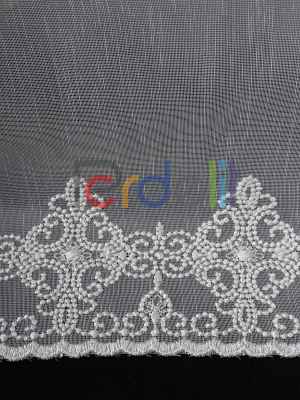 Etek Ucu Nakış İşlemeli Tül Perde