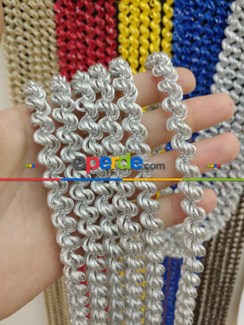 Gri Rengi İp Perde Duble Bukle Serisi- Gri-füme-antrasit-gümüş