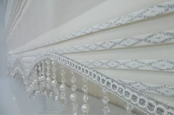 Brillant Boncuklu Zebra Perde Pliseli 1.kalite Kampanyalı Hazır Ölçüler 100cm X 120cm 