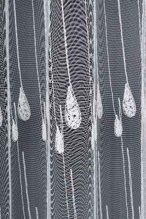 Damlacık Desenli Brode İşlemeli Tül Perde