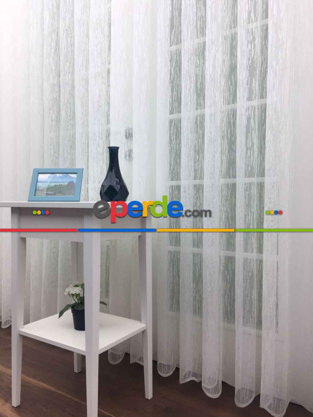 Özel Örme Dokulu Tül Perde 100% Orjinal Ürün- Ekru