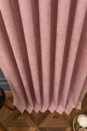 Şok Fiyat Pembe Renk Fon Perde