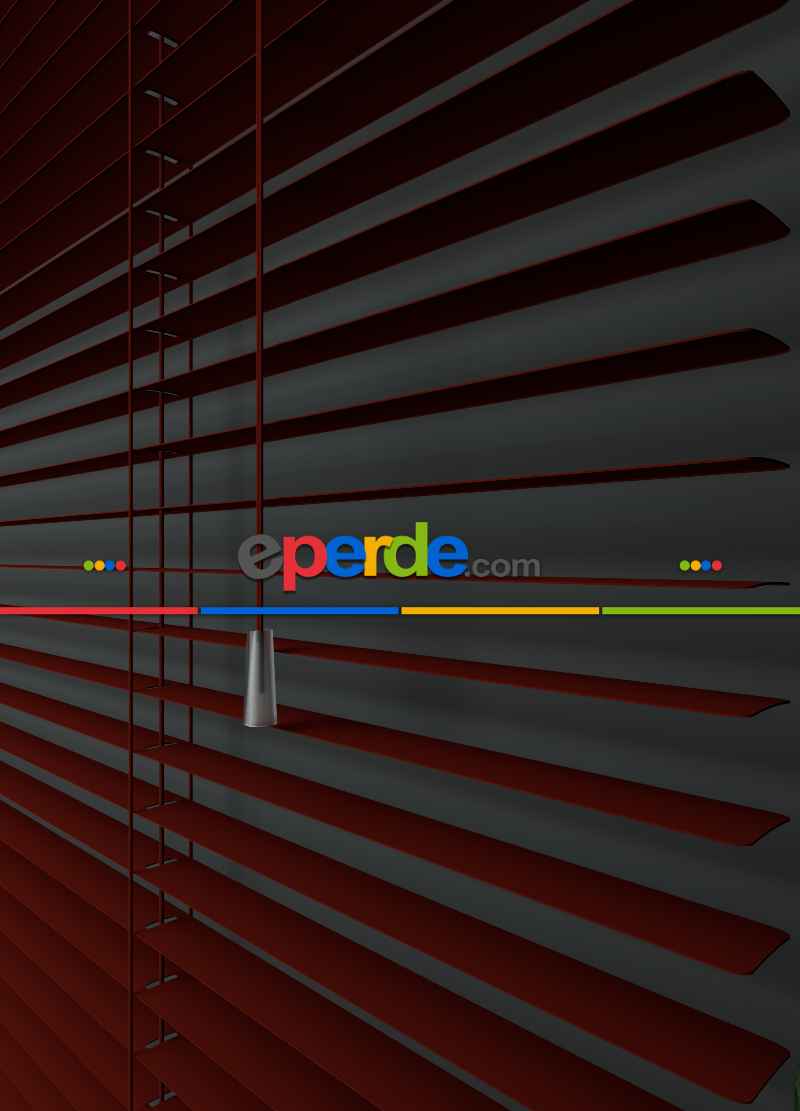 Mutfak - 1. Kalite Kırmızı - Alüminyum Jaluzi Perde - 25mm Kalınlığında