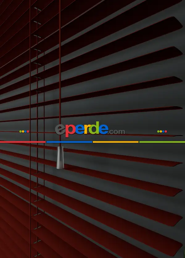 Mutfak - 1. Kalite Kırmızı - Alüminyum Jaluzi Perde - 25mm Kalınlığında