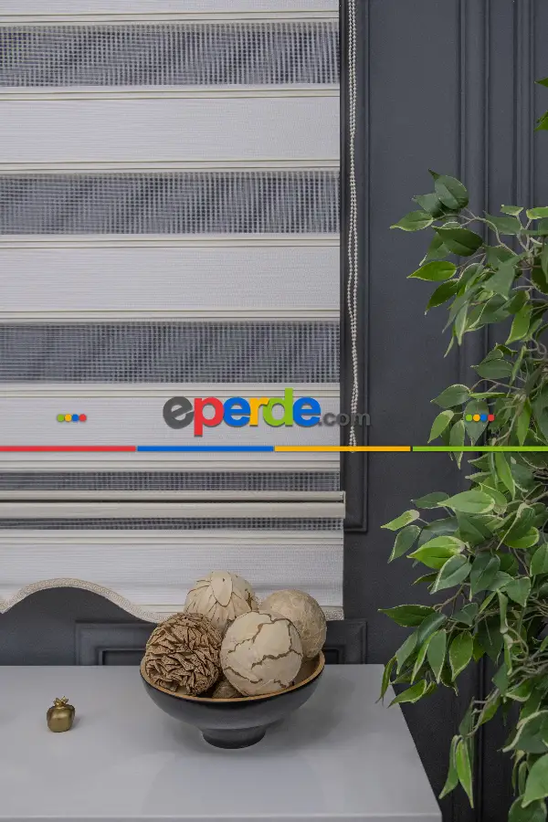 Mutfak- Zebra Perde - Yarım Plise - Geniş Palet Zebra Perde