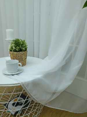 Mutfak Perdesi Düz Pileli - Beyaz