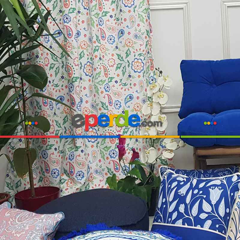 Mutfak Fon Perde- Beyaz