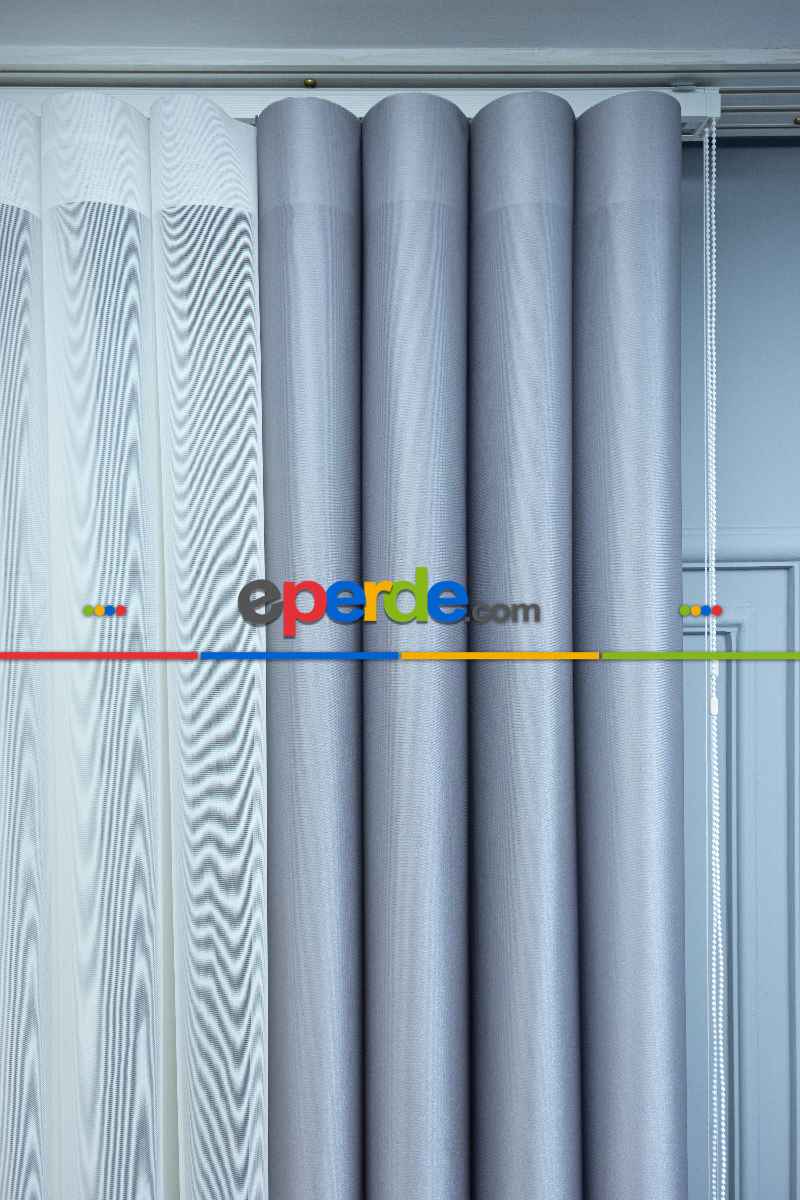 Yatak Odası - Lens Akıllı Dikey Tül Perde Koza-31- Çok Renkli 2