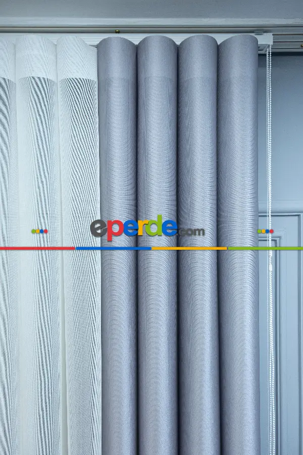 Lens Akıllı Dikey Tül Perde Koza-31- Çok Renkli 2