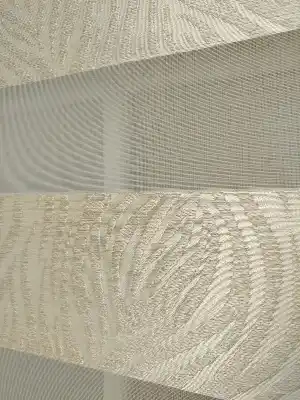 Vizon Kahverengi Kabartmalı Jakarlı Zebra Perde - Vizon Rengi