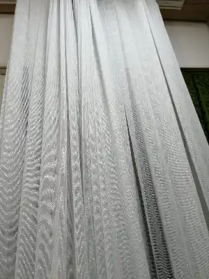 Leor Zırh Güneş Işığında Parlayan Tül Perde - Gümüş