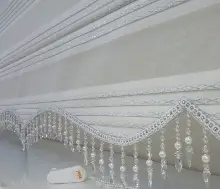 Brillant Boncuklu Zebra Perde Pliseli 100x200