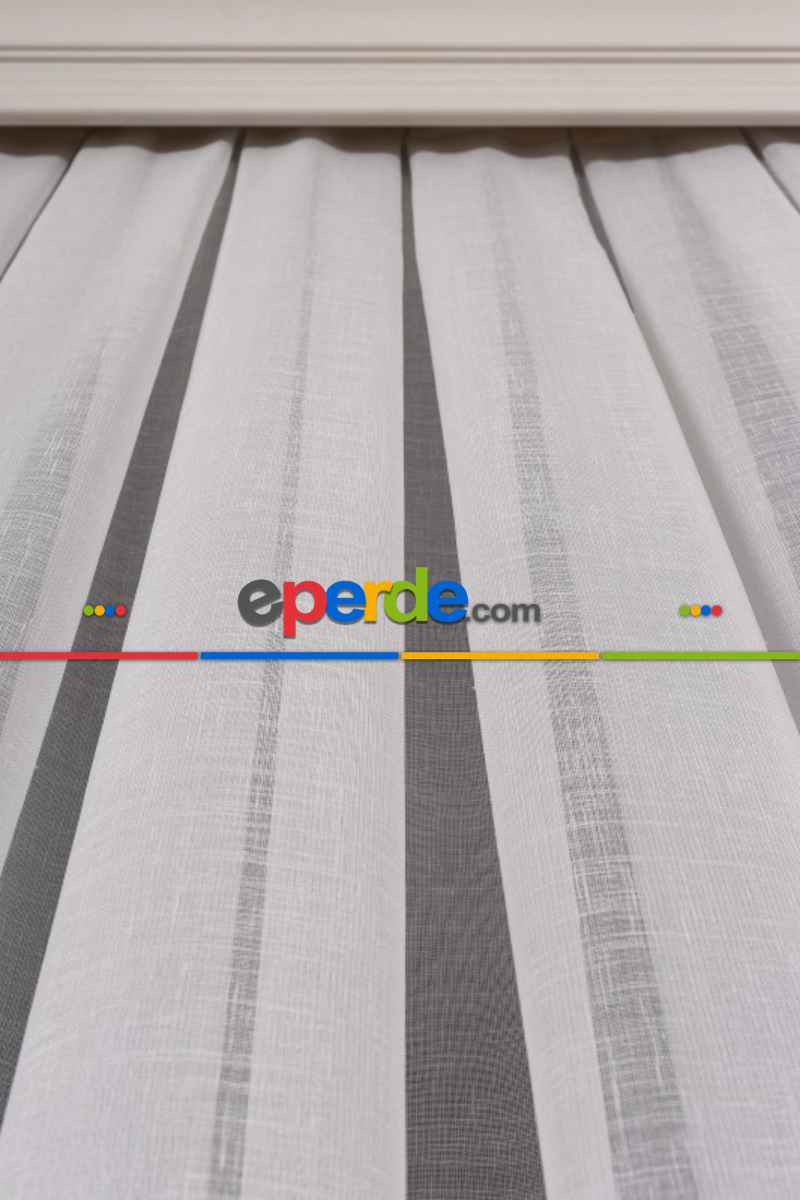 Salon Tül Modelleri - Keten Etek Dokuma Ekru Tül Perde