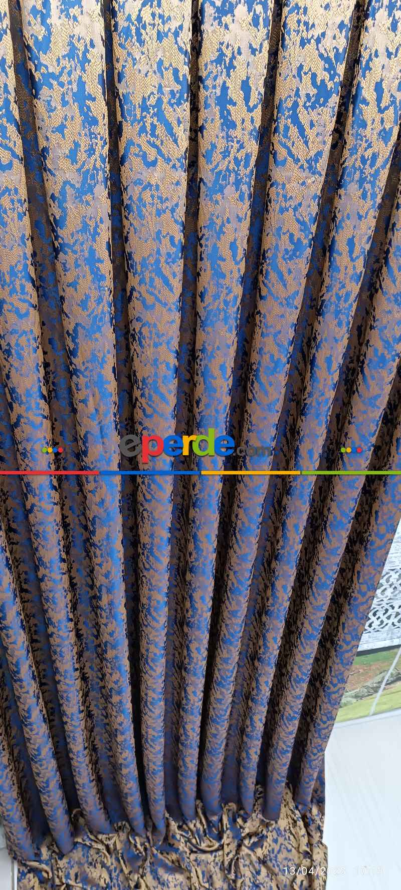 Oturma Odası -  2025 Elit Modern Desenli Fosforlu İplik Dokuma Fon Perde - 2