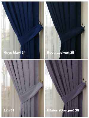 Düz Fon Perde 35 Renk 1/3 Sık Pile Seçeneği/ekstra %20 İndirim- Çok Renkli 50cm X 260cm 