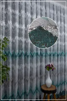 Harmony Tül Yeni Tasarım Renkli Turkuaz