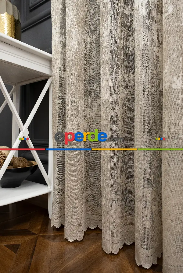 Bulut Tül Exculusive Micro Örgü Tül Perde Vizon - Bej - Açık Kahave