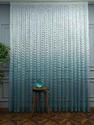 Degrade Geçişli File Tül 1.kalite Son Trend !!!- Ekru-Petrol Mavisi