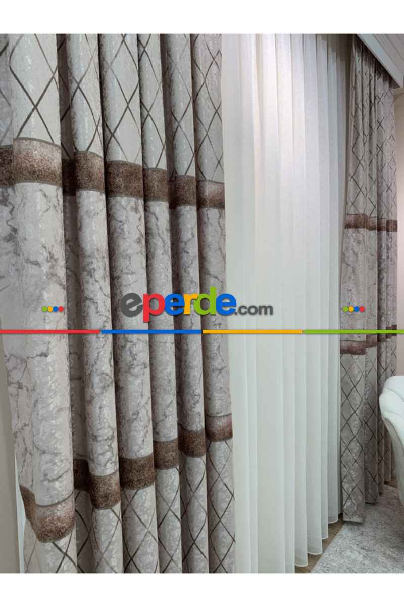 Brillant Fon Perde Yeni Moda Tasarım Renk Kanat Yan Perdeler Salon Misafir Odası Perde