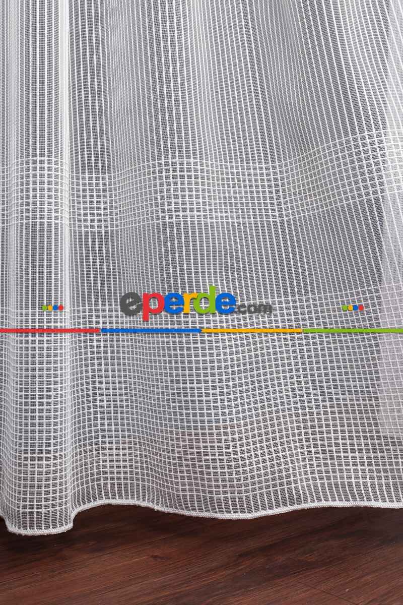 Salon Tül - Sementa Düz Tül Perde - Ekru