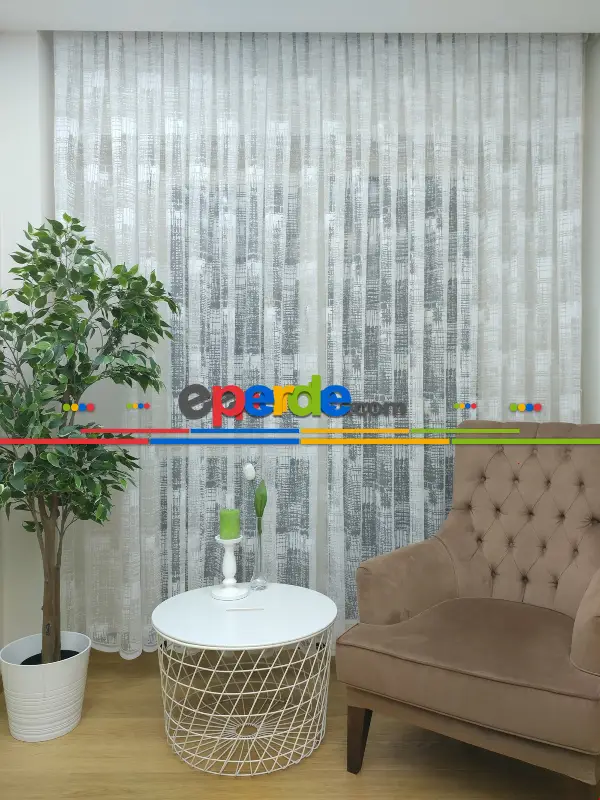 En Uygun Fiyat Hazır Ölçülü Spor Patine Desenli Fransız Dantel 2023 Model Tül Perde